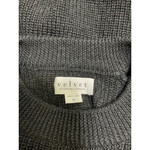 Velvet 'Elise' Black Wool Sweater Size M - Picture 4 of 5
